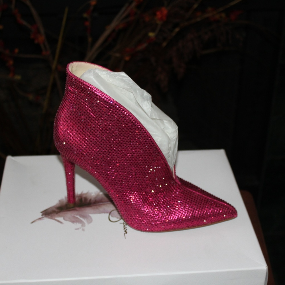 NWT! Jessica Simpson Pointy-Toe Rhinestone Booties - Picture 6 of 6